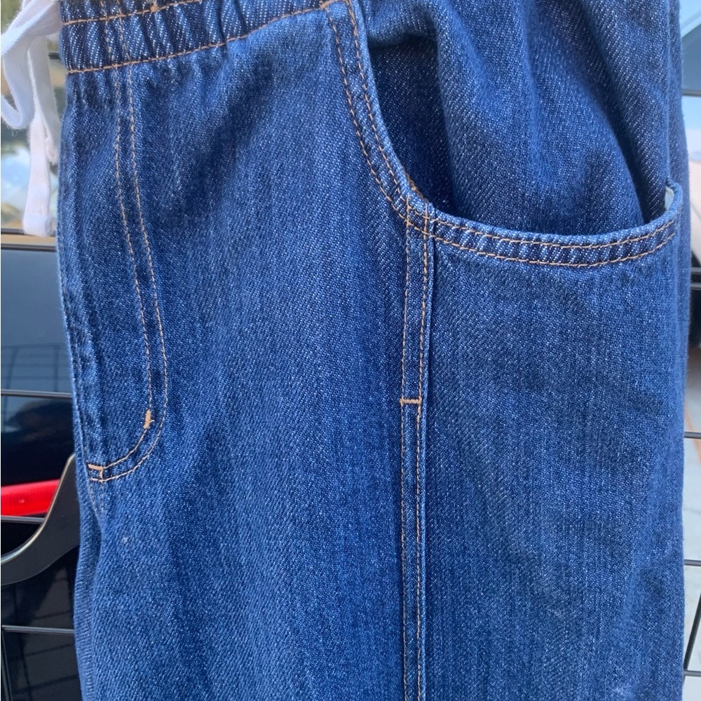 NWOT Universal Thread Dark Blue Wide-Leg Drawstring Jeans - Picture 7 of 9